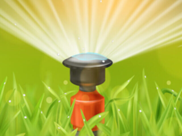 Lawn Watering Illustration